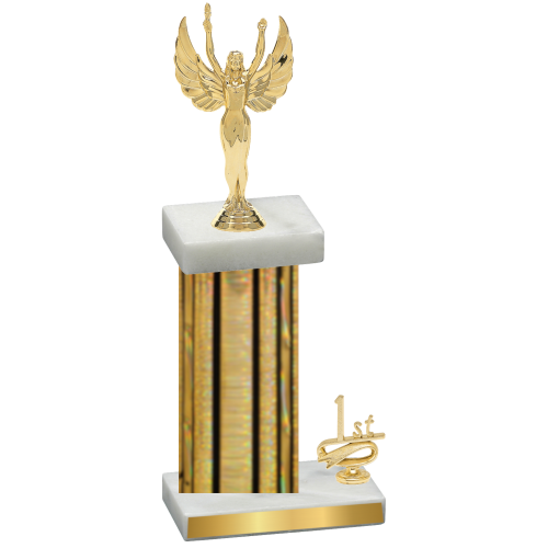 Accented Single Gold Glacier First Place Victory Trophy