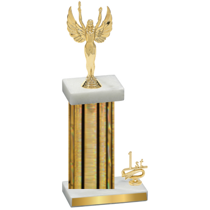 Accented Single Gold Glacier First Place Victory Trophy