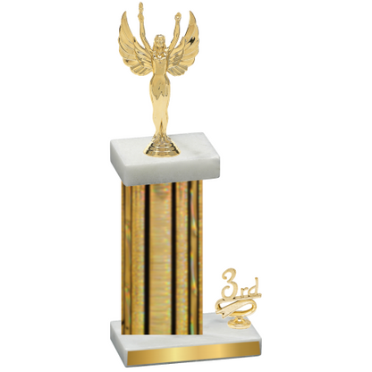 Accented Single Gold Glacier Third Place Victory Trophy