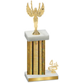 Accented Single Gold Glacier Fourth Place Victory Trophy