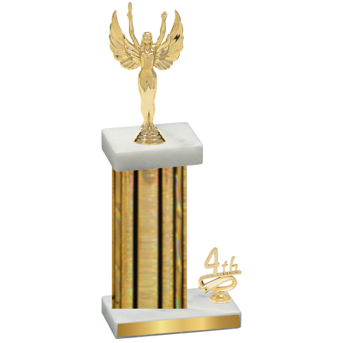 Accented Single Gold Glacier Fourth Place Victory Trophy