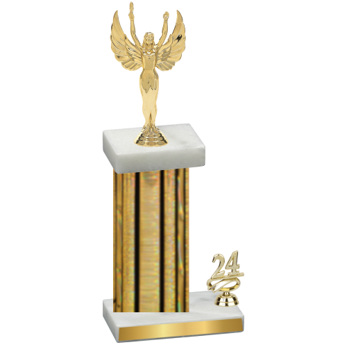 Accented Single Gold Glacier Year Victory Trophy