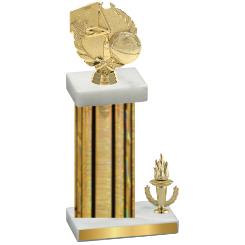 Accented Single Gold Glacier Victory Basketball Trophy