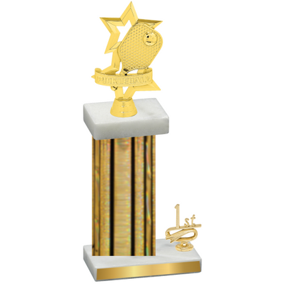 Accented Single Gold Glacier First Place Pickleball Trophy