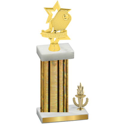 Accented Single Gold Glacier Victory Pickleball Trophy