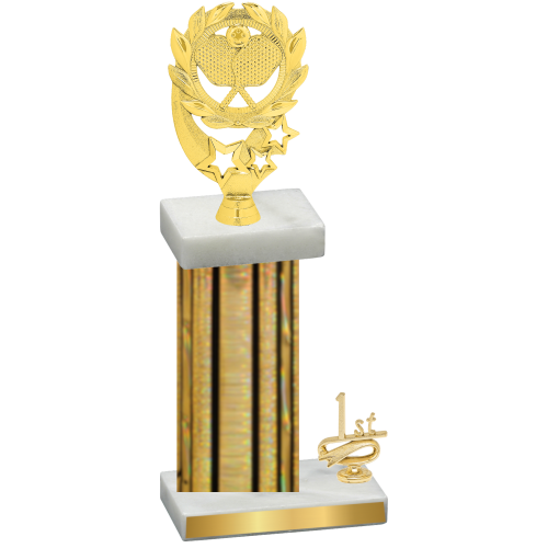 Accented Single Gold Glacier First Place Pickleball Trophy