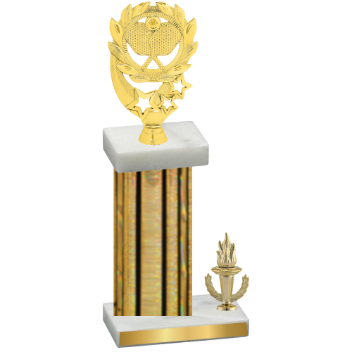 Accented Single Gold Glacier Victory Pickleball Trophy