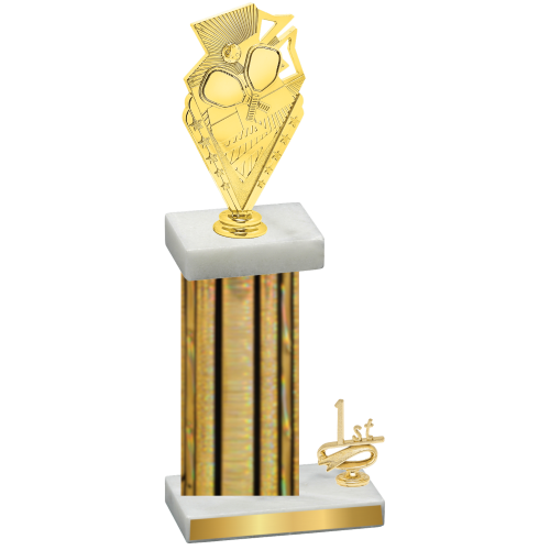 Accented Single Gold Glacier First Place Pickleball Trophy