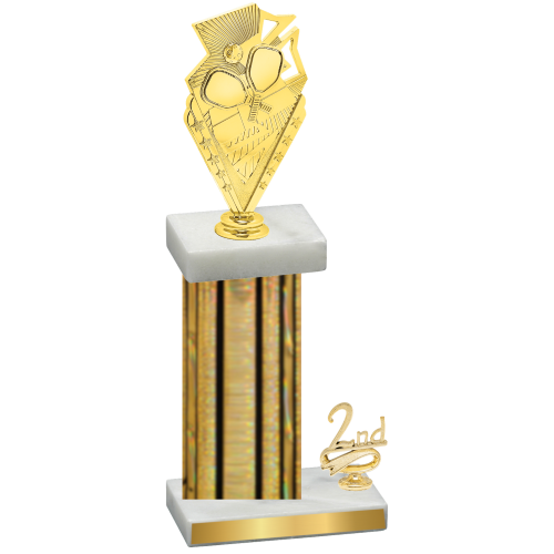 Accented Single Gold Glacier Second Place Pickleball Trophy