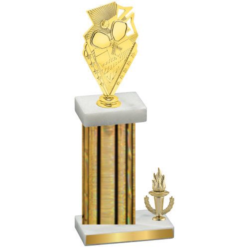 Accented Single Gold Glacier Victory Pickleball Trophy