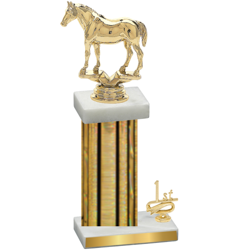 Accented Single Gold Glacier First Place Horses Trophy