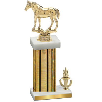 Accented Single Gold Glacier Victory Horses Trophy