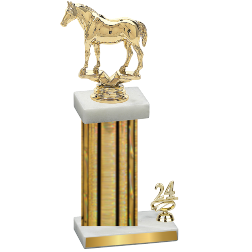 Accented Single Gold Glacier Year Horses Trophy