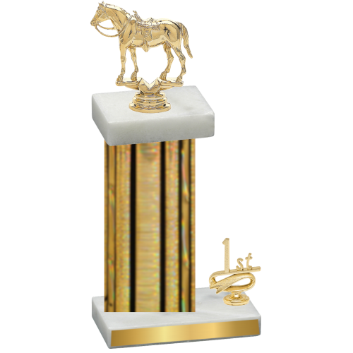 Accented Single Gold Glacier First Place Horses Trophy