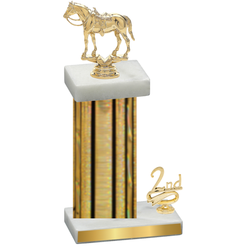 Accented Single Gold Glacier Second Place Horses Trophy