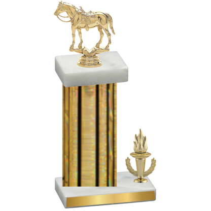 Accented Single Gold Glacier Victory Horses Trophy