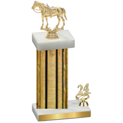 Accented Single Gold Glacier Year Horses Trophy