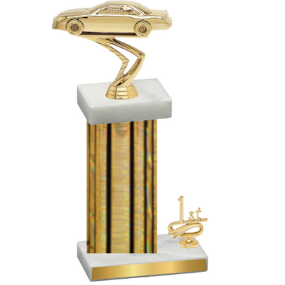 Accented Single Gold Glacier First Place Cars Trophy