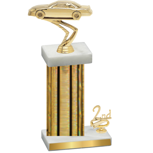 Accented Single Gold Glacier Second Place Cars Trophy