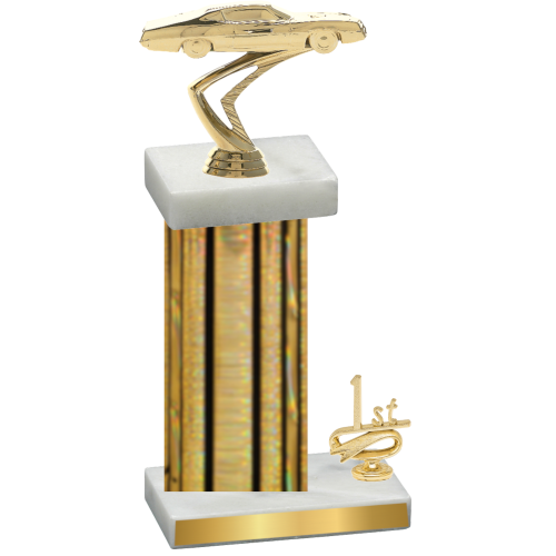 Accented Single Gold Glacier First Place Cars Trophy