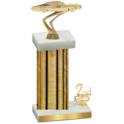 Accented Single Gold Glacier Second Place Cars Trophy