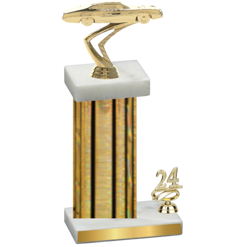 Accented Single Gold Glacier Year Cars Trophy