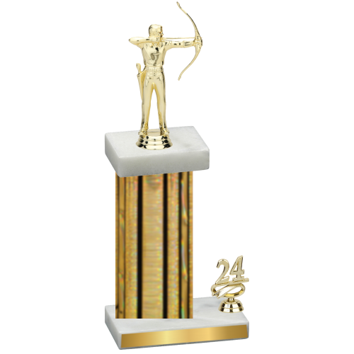 Accented Single Gold Glacier Year Archery Trophy