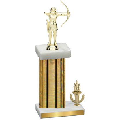 Accented Single Gold Glacier Victory Archery Trophy