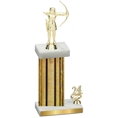 Accented Single Gold Glacier Year Archery Trophy