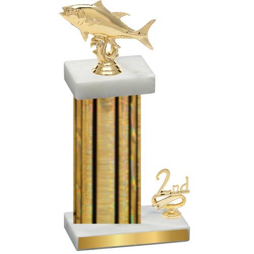 Accented Single Gold Glacier Second Place Fishing Trophy