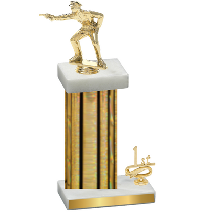 Accented Single Gold Glacier First Place Shooter Trophy