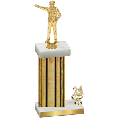 Accented Single Gold Glacier Year Shooter Trophy