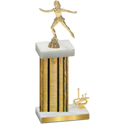 Accented Single Gold Glacier First Place Skater Trophy