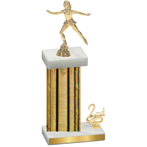 Accented Single Gold Glacier Second Place Skater Trophy