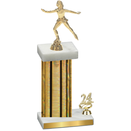 Accented Single Gold Glacier Year Skater Trophy