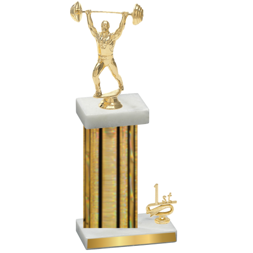 Accented Single Gold Glacier First Place Weights Trophy