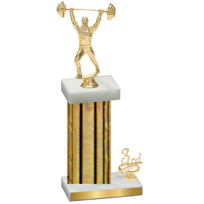 Accented Single Gold Glacier Third Place Weights Trophy