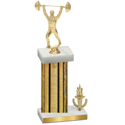 Accented Single Gold Glacier Victory Weights Trophy