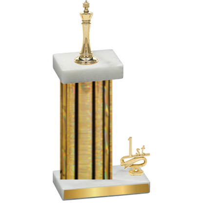 Accented Single Gold Glacier First Place Chess Trophy