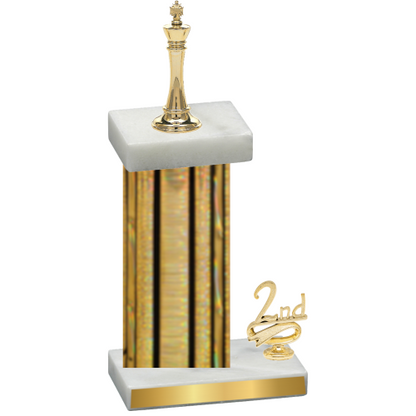 Accented Single Gold Glacier Second Place Chess Trophy