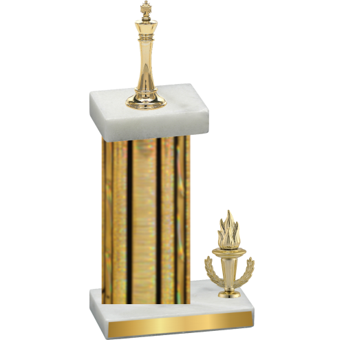 Accented Single Gold Glacier Victory Chess Trophy