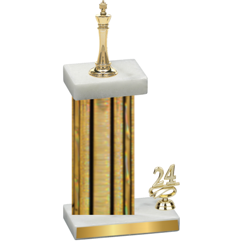 Accented Single Gold Glacier Year Chess Trophy