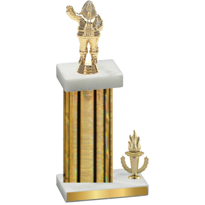 Accented Single Gold Glacier Victory Holiday Trophy