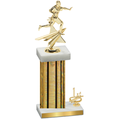 Accented Single Gold Glacier First Place Flag Football Trophy