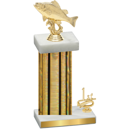 Accented Single Gold Glacier First Place Fishing Trophy