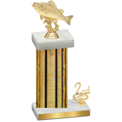 Accented Single Gold Glacier Second Place Fishing Trophy