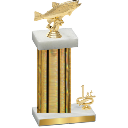 Accented Single Gold Glacier First Place Fishing Trophy