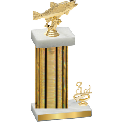 Accented Single Gold Glacier Third Place Fishing Trophy