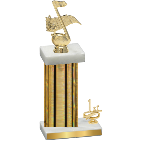 Accented Single Gold Glacier First Place Music Trophy