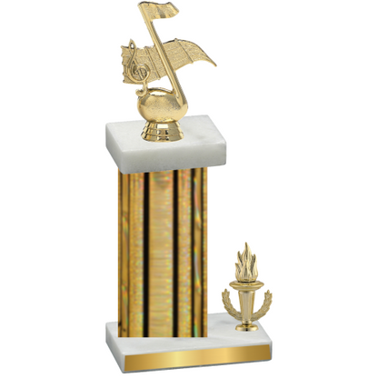 Accented Single Gold Glacier Victory Music Trophy